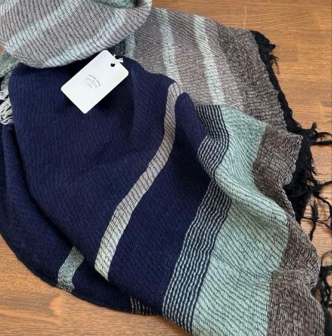 タマキニイメ　 rootsshawl middle ウールストール　未使用品