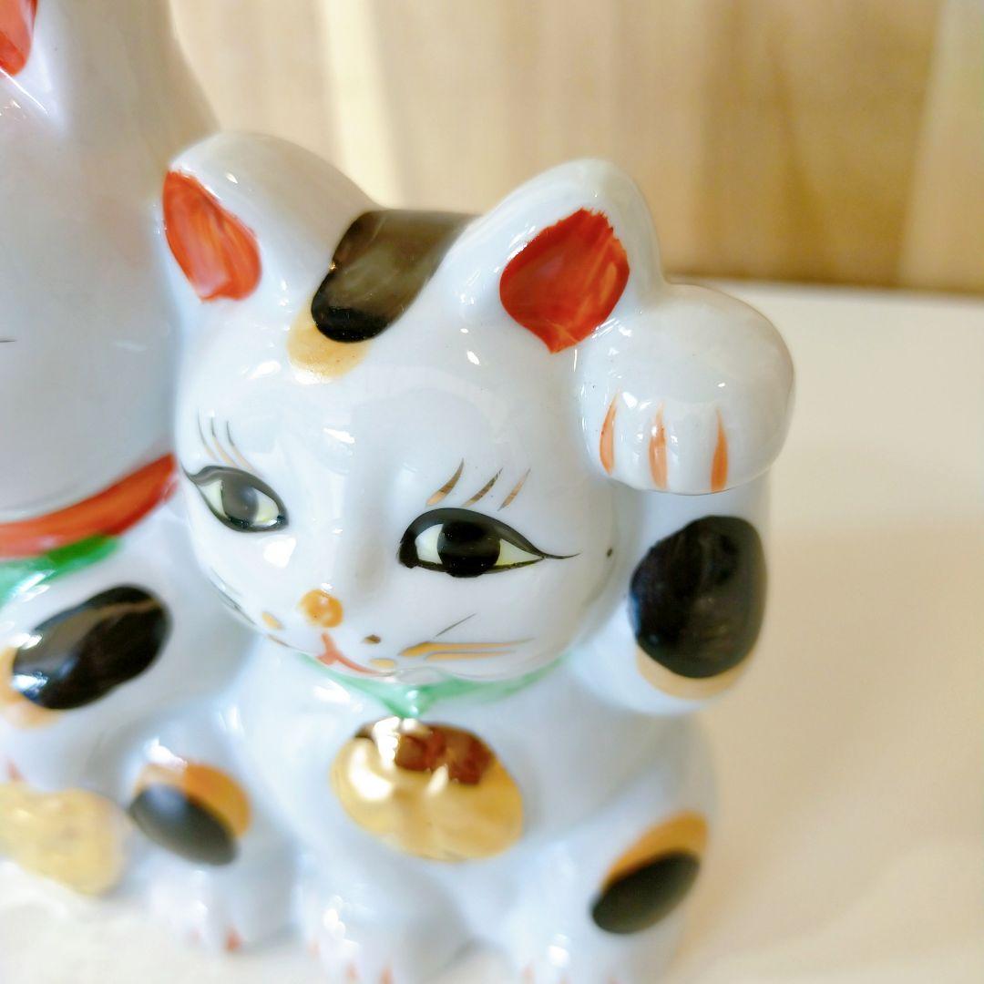 ビンテージ　親子の招き猫