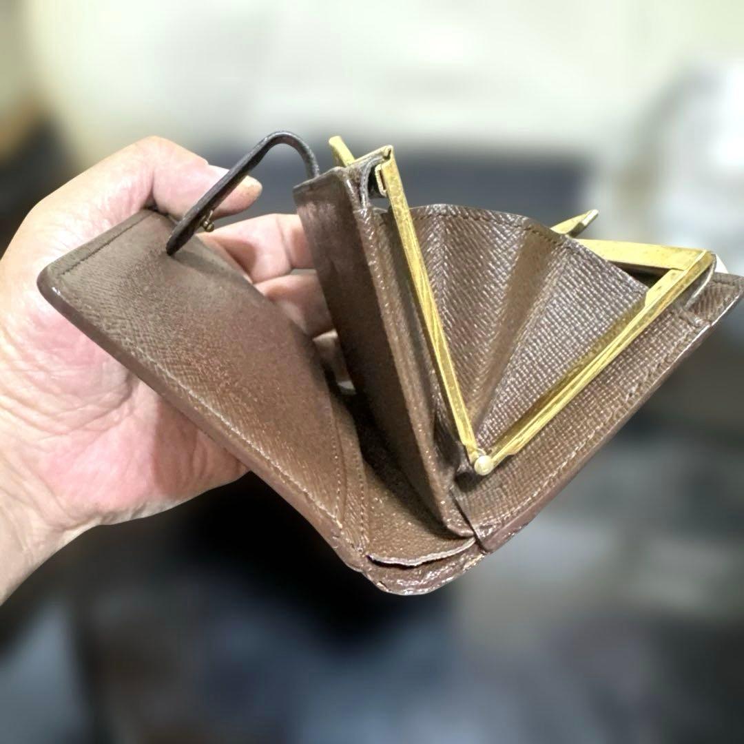 ⑩☆在庫SALE/優良品♪ダミエ がま口 財布
