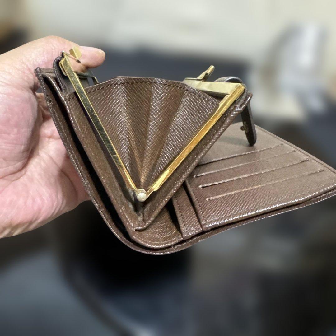 ⑩☆在庫SALE/優良品♪ダミエ がま口 財布