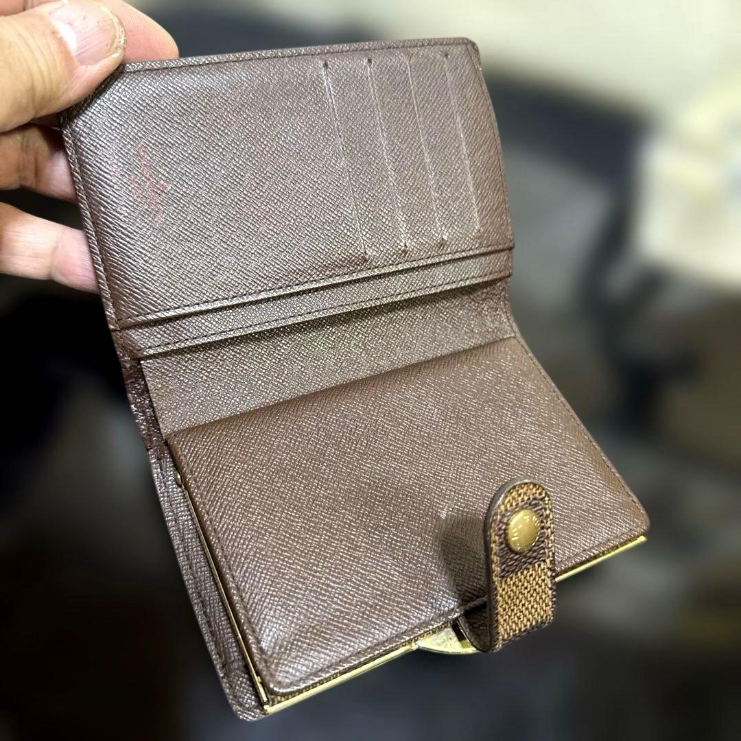 ⑩☆在庫SALE/優良品♪ダミエ がま口 財布