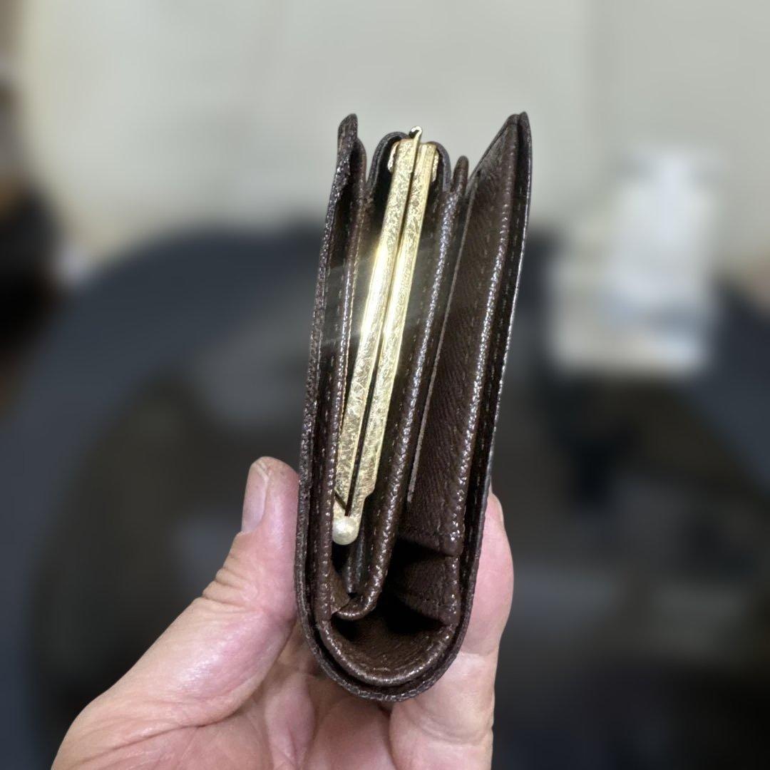 ⑩☆在庫SALE/優良品♪ダミエ がま口 財布