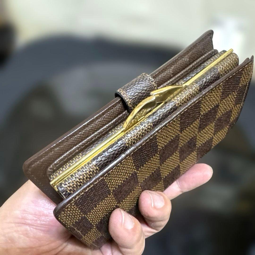 ⑩☆在庫SALE/優良品♪ダミエ がま口 財布