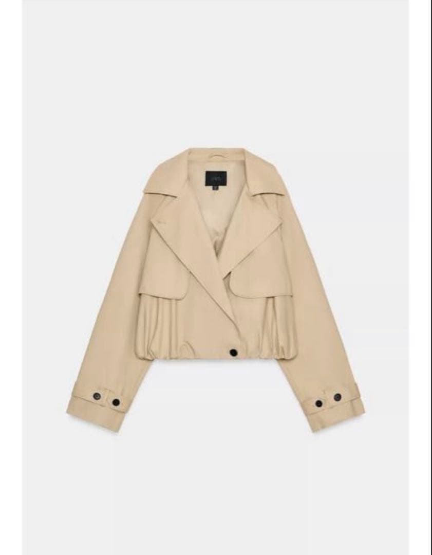 り*ー様 完売品⭐︎ZARA ショートバルーントレンチコート Sコムギ