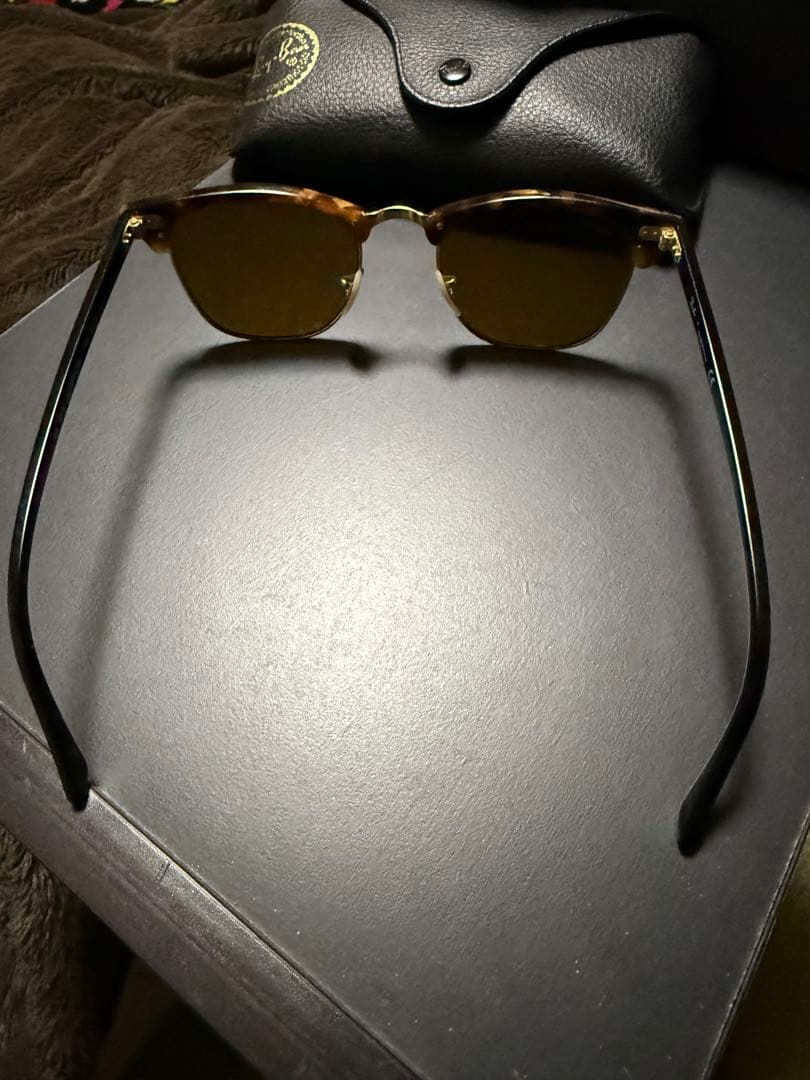 Ray-Ban Clubmaster サングラス 51-21 ブラウン/ゴールド