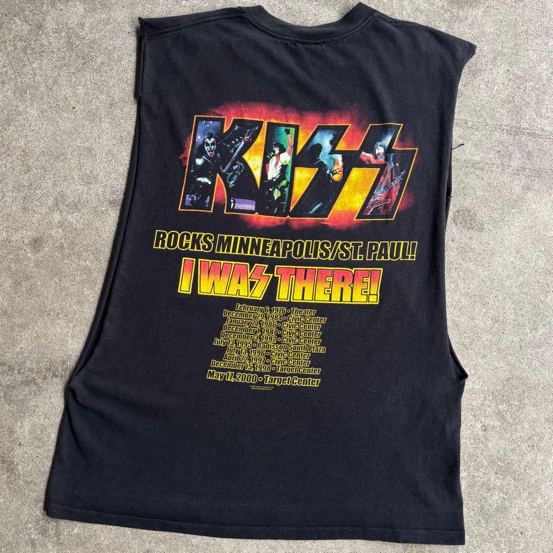 00s KISS バンドTシャツ カットオフ バンT