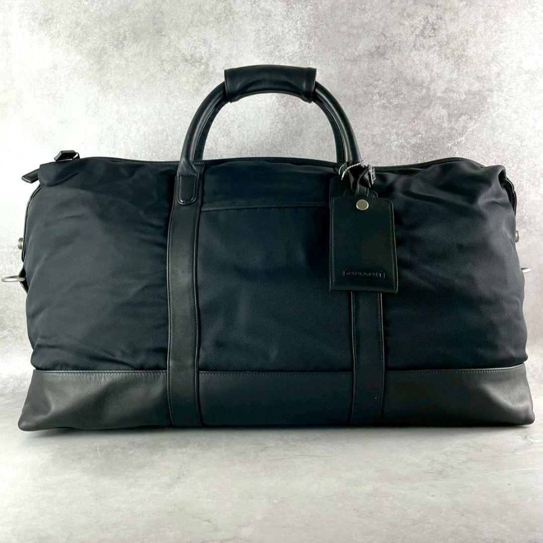 付属品有 コーチ 2way vintage ボストンバッグ ビジネス レザー 黒