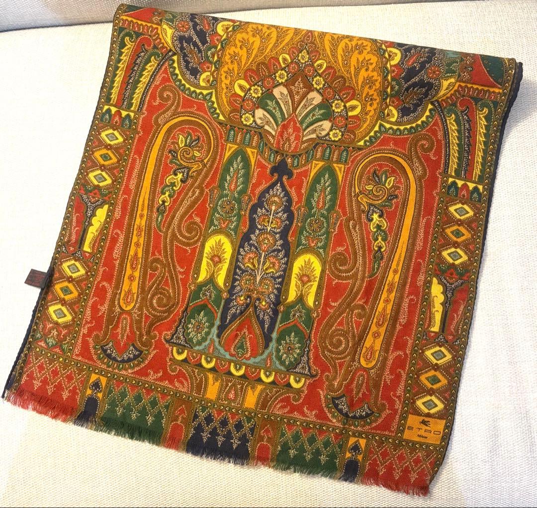 限定値引⭐︎美品 ETRO ストール ショール ペイズリー柄 イタリア製 マフラー