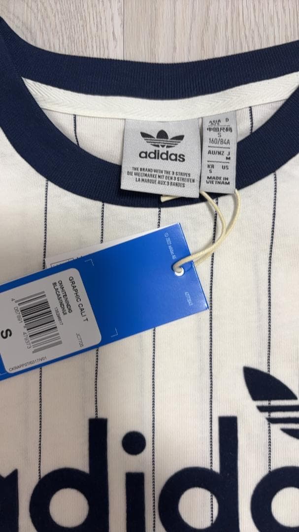 早い者勝ち　最安値adidas　新品　ストライプ　リンガー　平成ギャル　ピチT