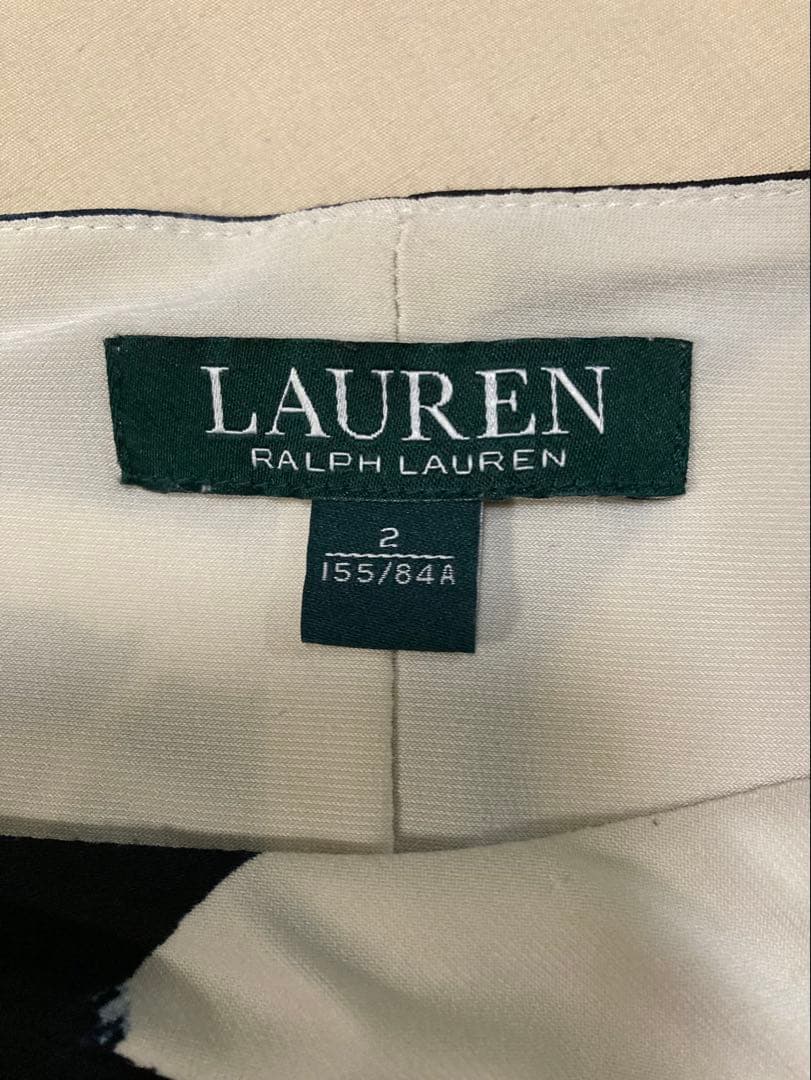 美品✿LAUREN RALPH LAUREN【洗える】ウエストタック ワンピース