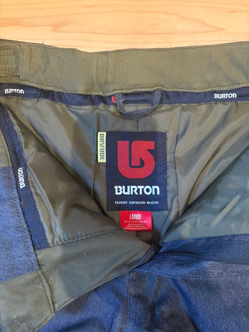バートン　BURTON スノーボードパンツ　ジュニア　Ｌ　デニム