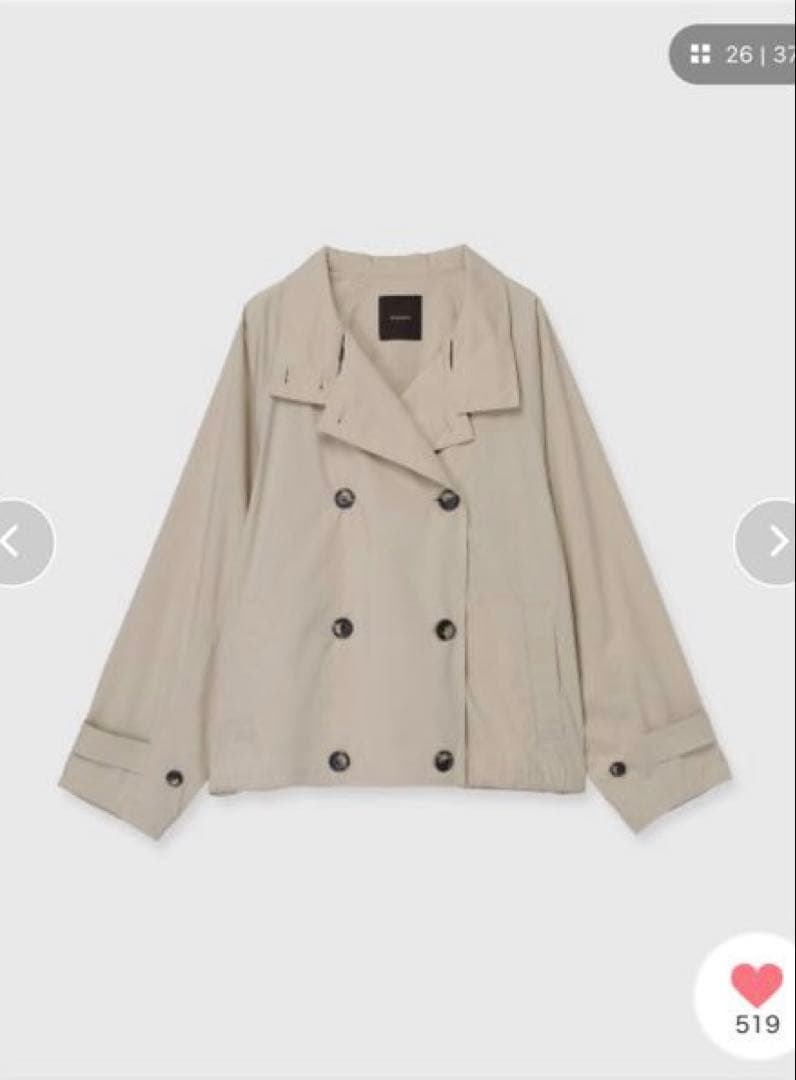 ◇新品タグ付◇✨anuans✨ ライトトレンチミドルブルゾン