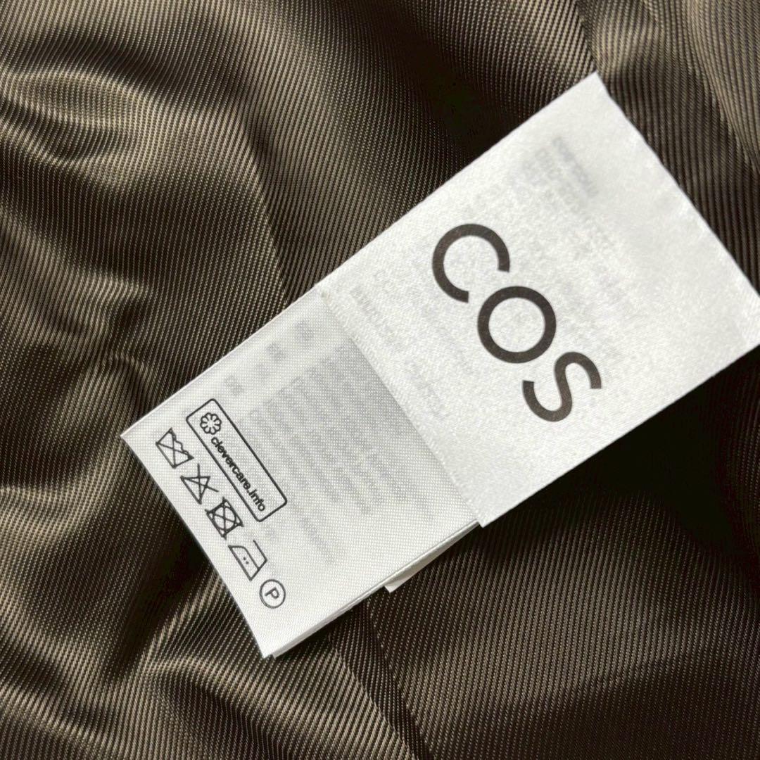 【極美品】COS ショートツイルトレンチコート カーキ Lサイズ