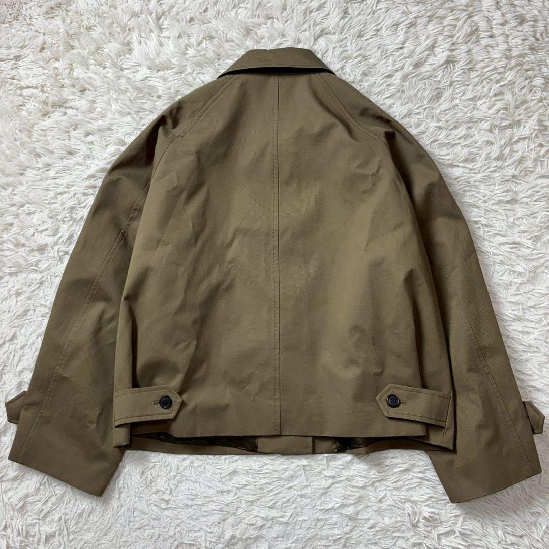 【極美品】COS ショートツイルトレンチコート カーキ Lサイズ