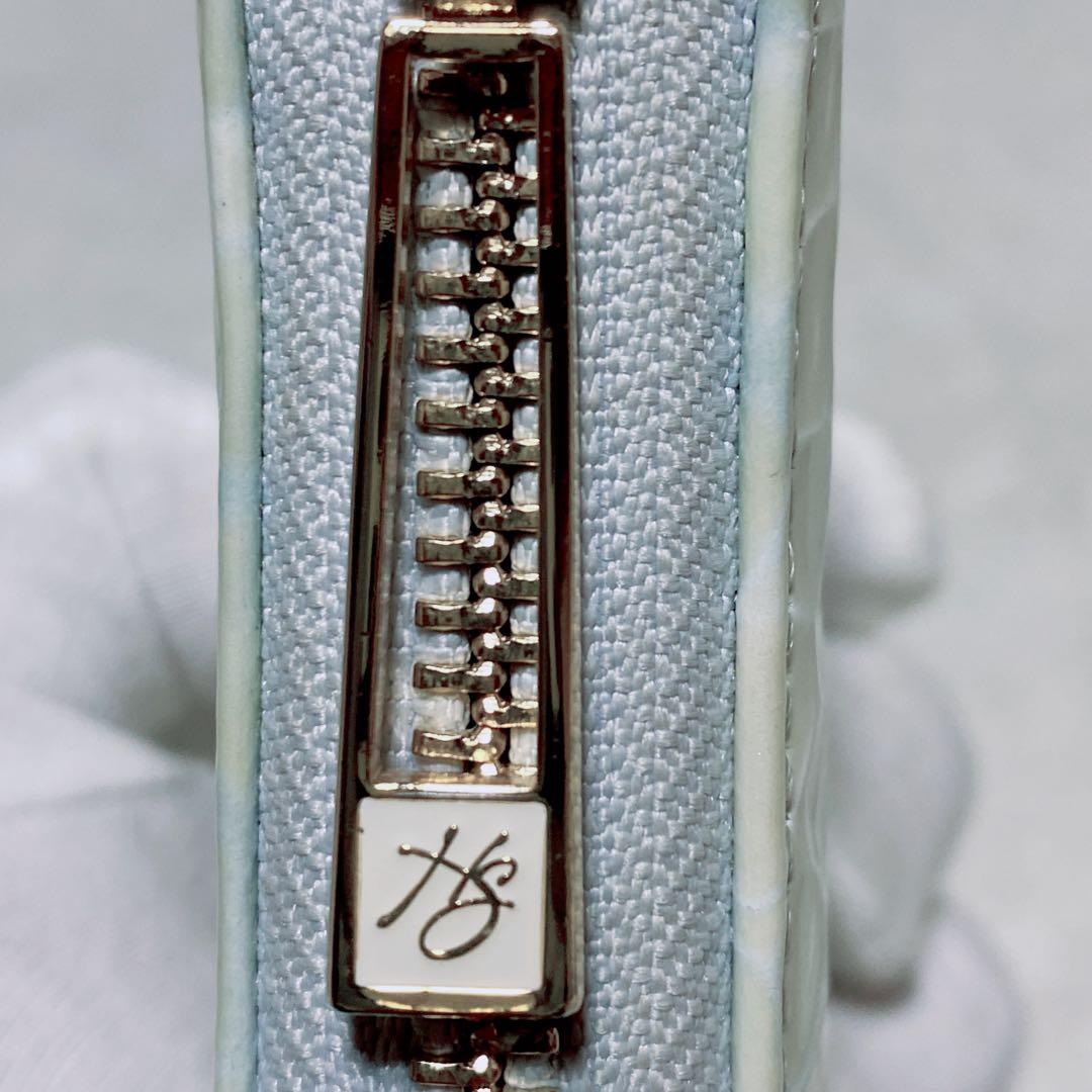 美品✨Her Schedule チェレット　二つ折り財布エナメル ラウンド