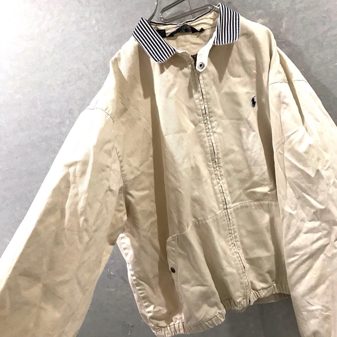 90ｓ ＵＳＡ製 ポロラルフローレン スウィングトップ ヴィンテージ 白 ＸＬ