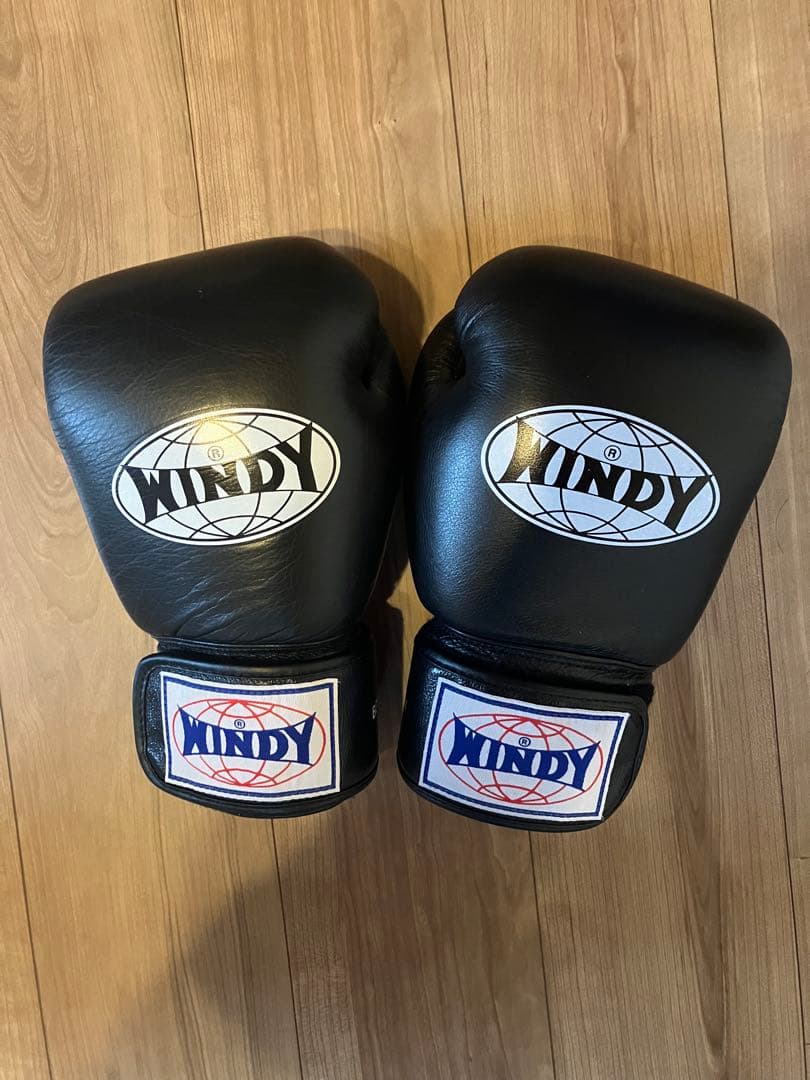 WINDY　キックボクシンググローブ　黒　１４オンス