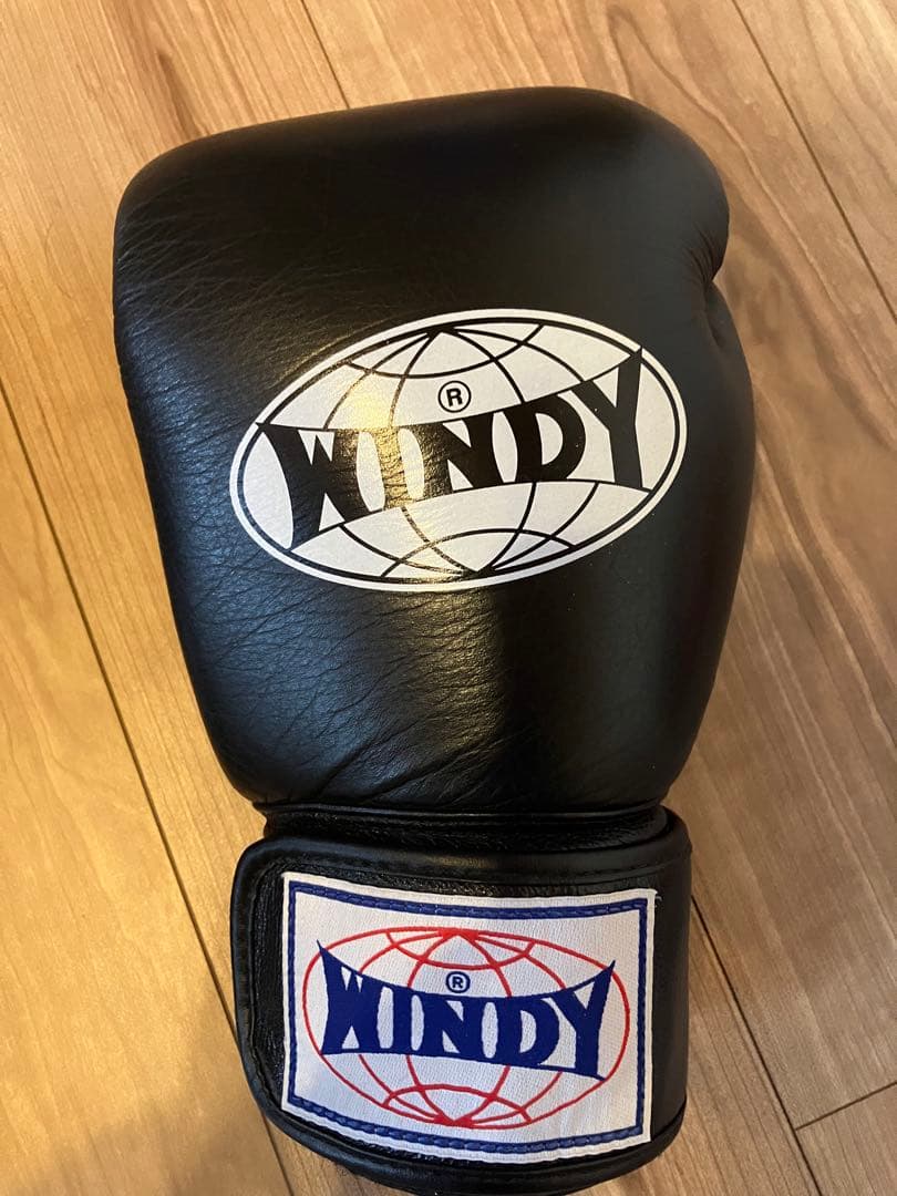 WINDY　キックボクシンググローブ　黒　１４オンス