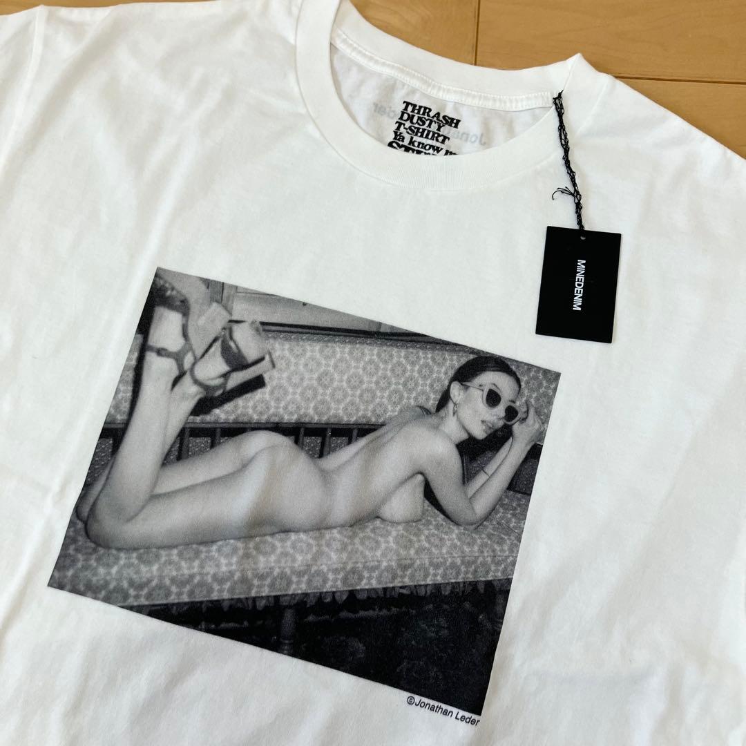 新品 minedenim Stie-lo \"OLIVIA\" Tシャツ/L/白
