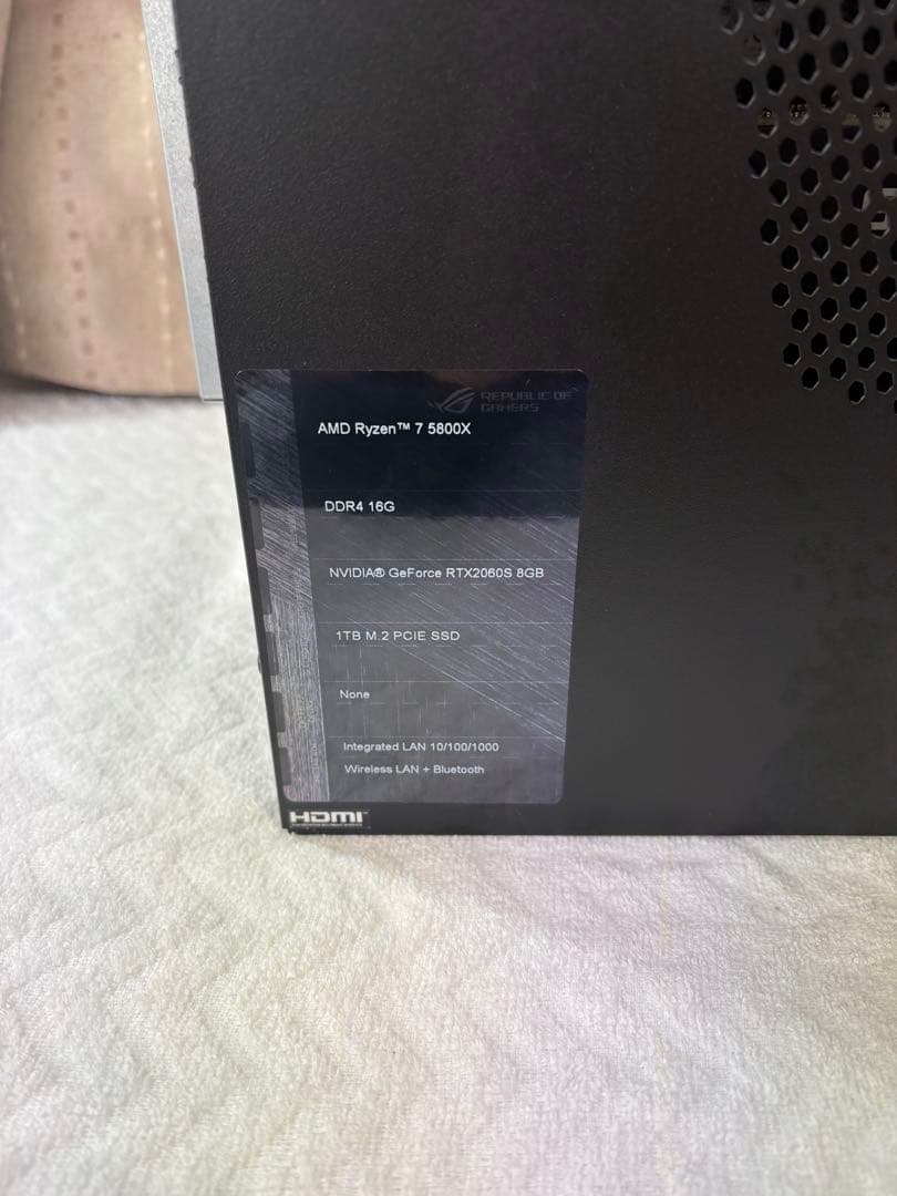 最終値下げ　ゲーミングPC RYZEN7 5800X RTX2060SUPPER