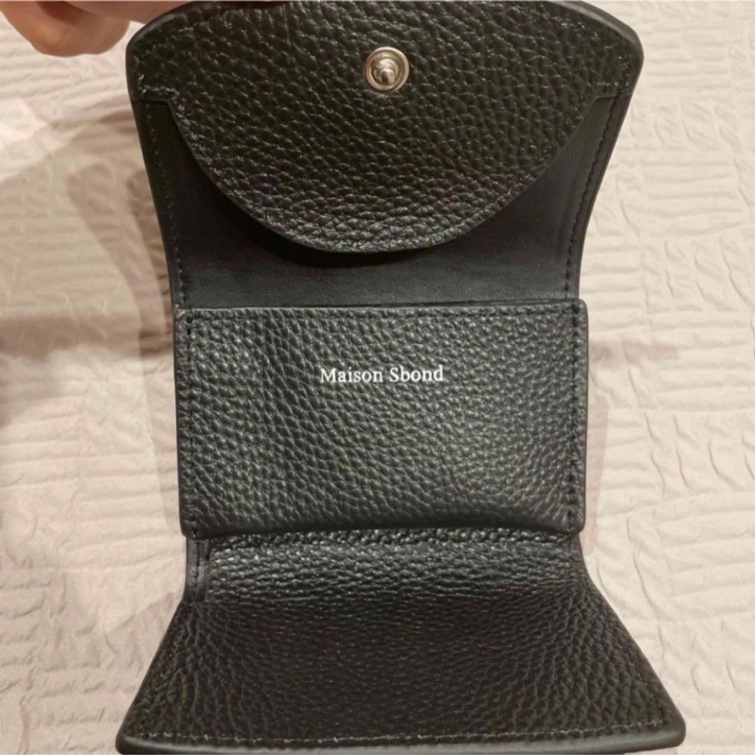 【美品】ブラック 三つ折りミニ財布　ミニウォレット