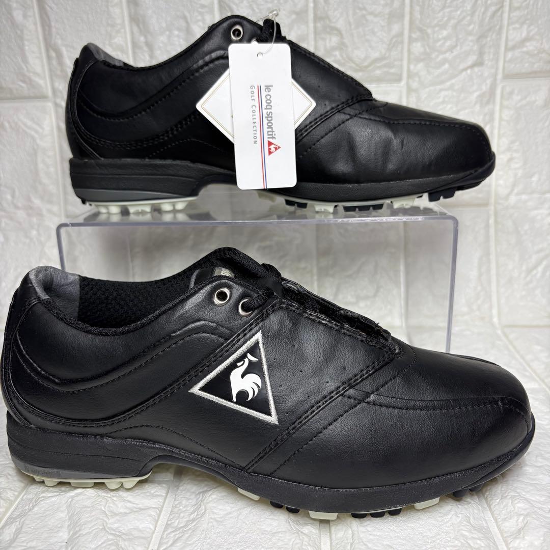 【新品タグ付】 le coq sportif ゴルフシューズ 23.5cm 黒