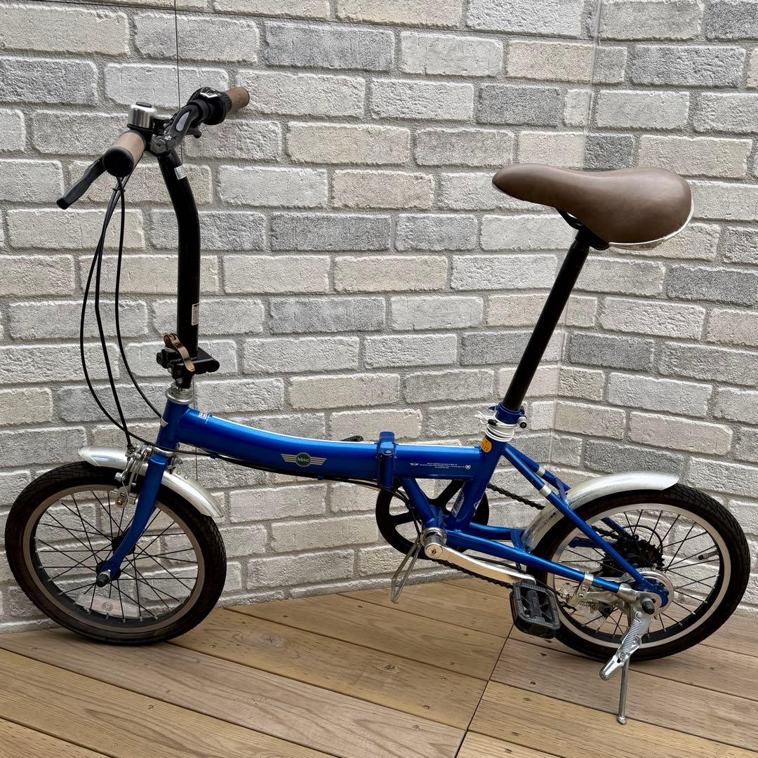 折りたたみ MINI自転車 青