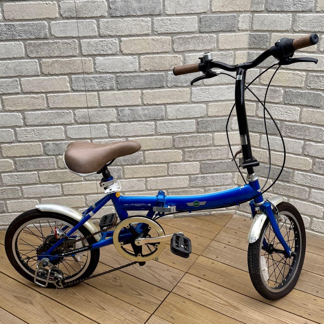 折りたたみ MINI自転車 青