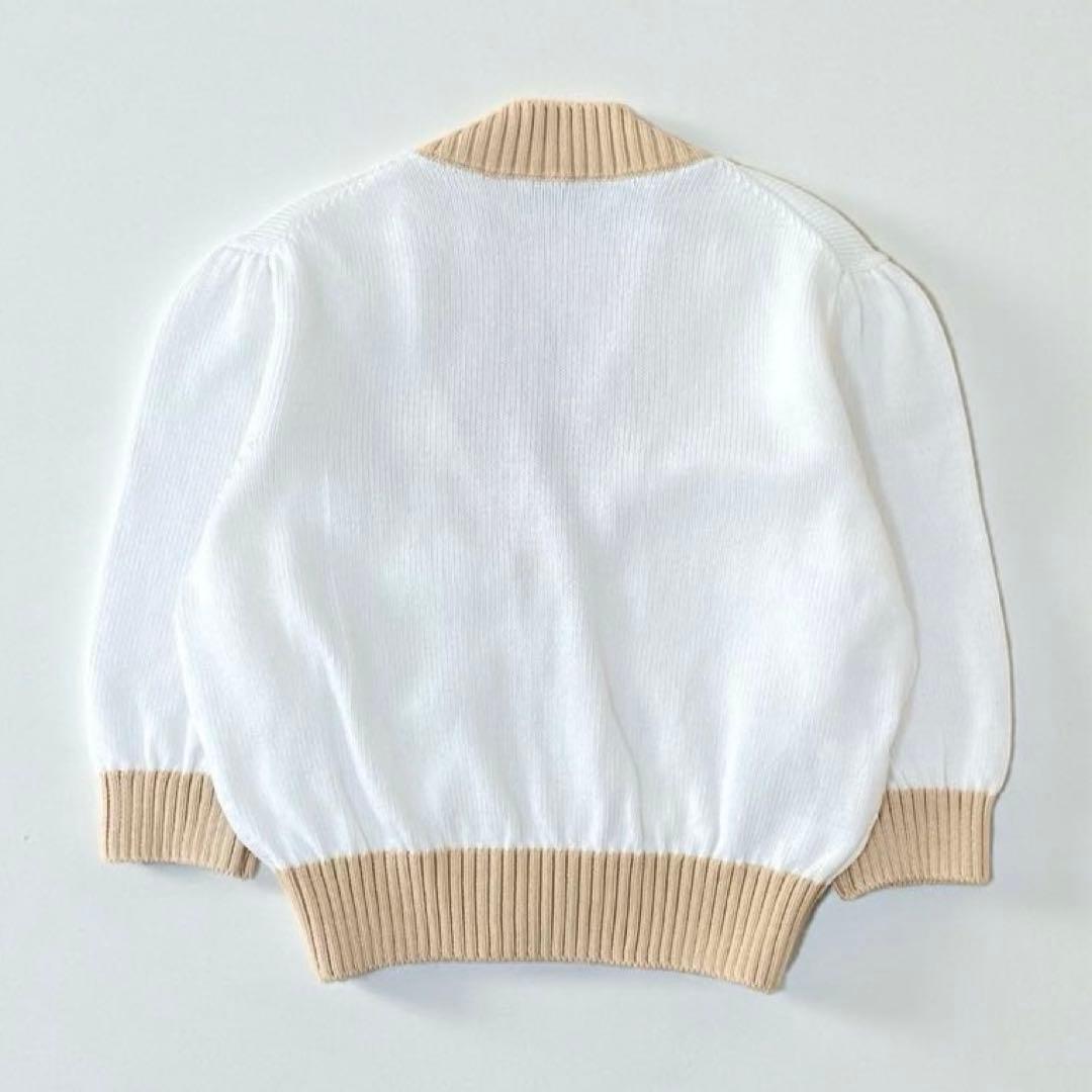 【美品】PRADA プラダ ロゴ刺繍 クロップド コットン カーディガン ニット