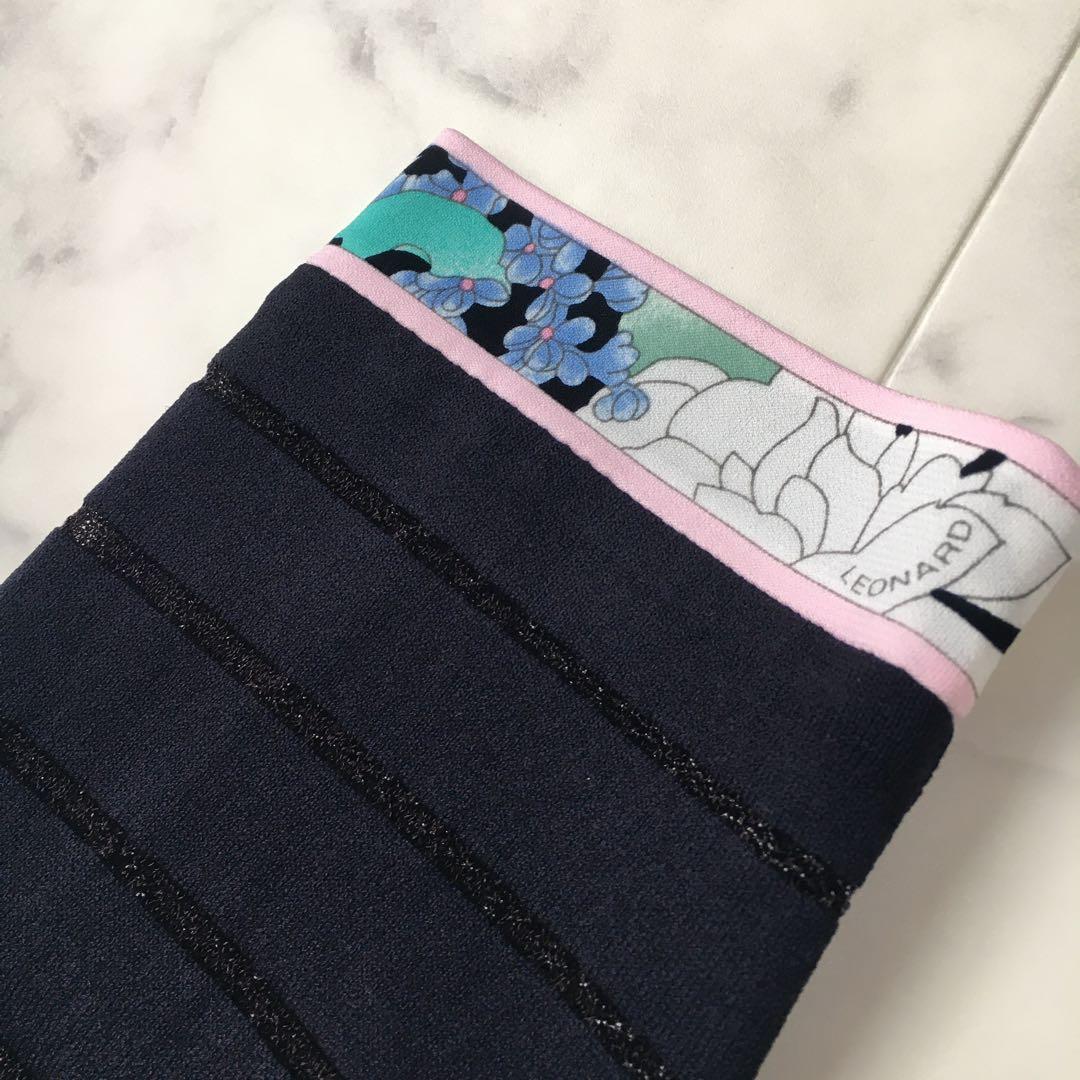 近年美品　LEONARD レオナール　カンカン　ニット　ロング　カーディガン