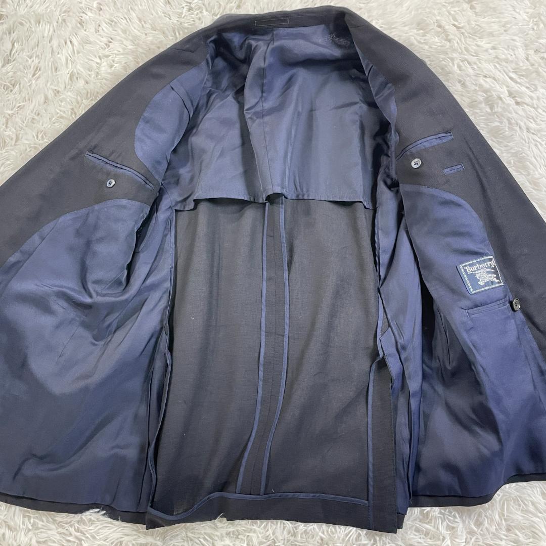 90S バーバリー 紺ブレ ダブルブレスト 金ボタン AB7 日本製 XL