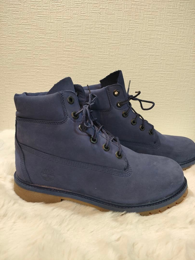 Timberland プレミアムブーツ ダークブルー 24.5cm　【美品】