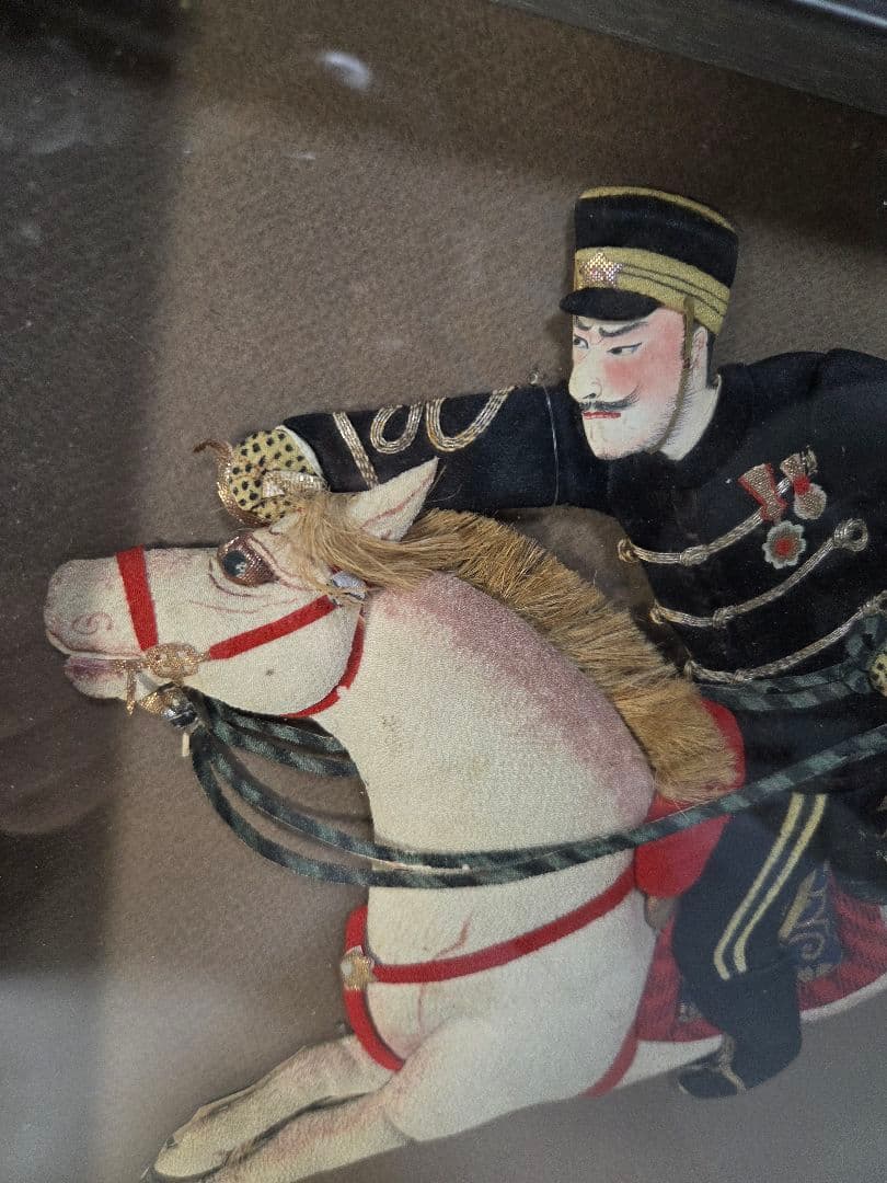 布貼り絵　アート作品 明治陸軍将校