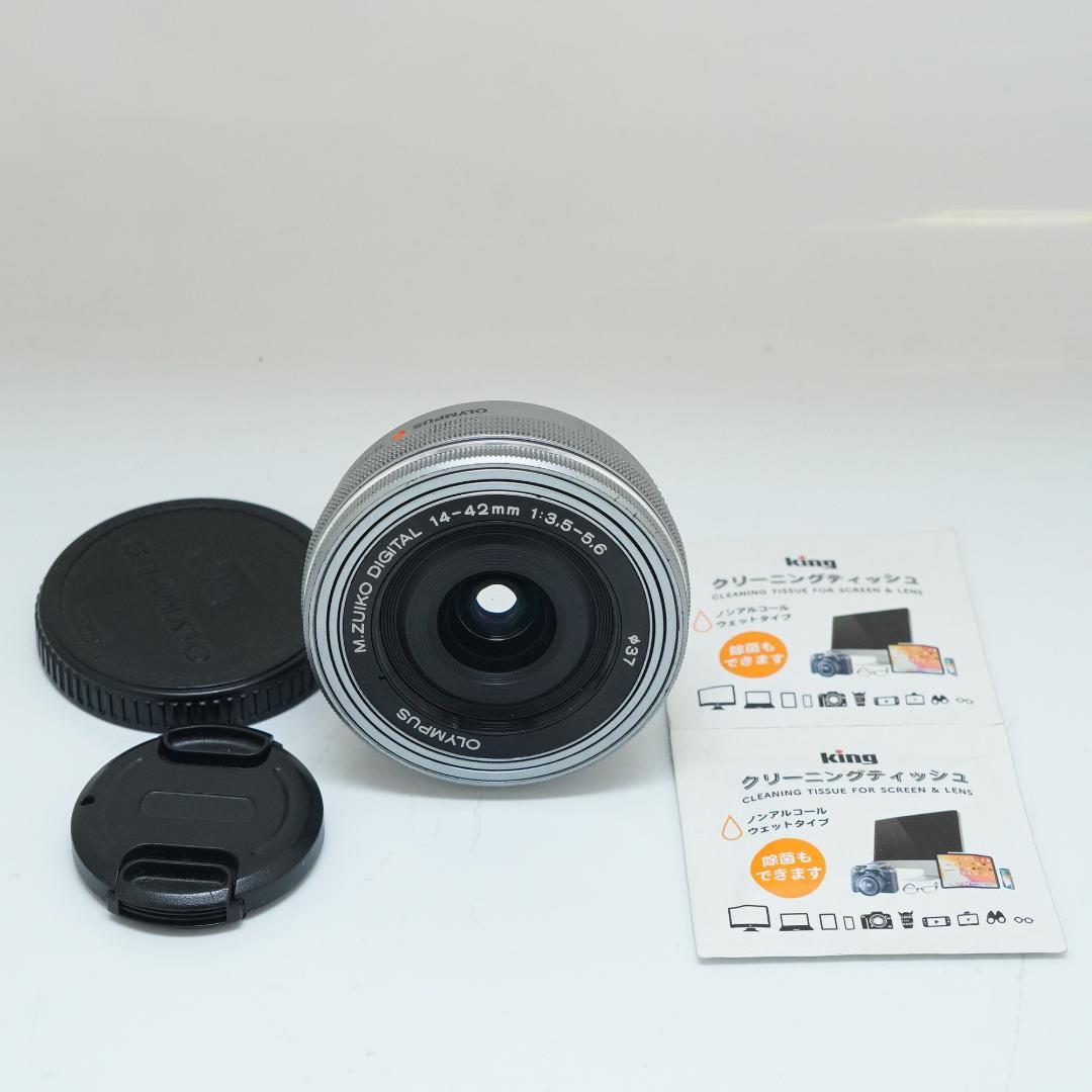 ★動画でも大満足★オリンパス14-42mm EZ パンケーキ　シルバー
