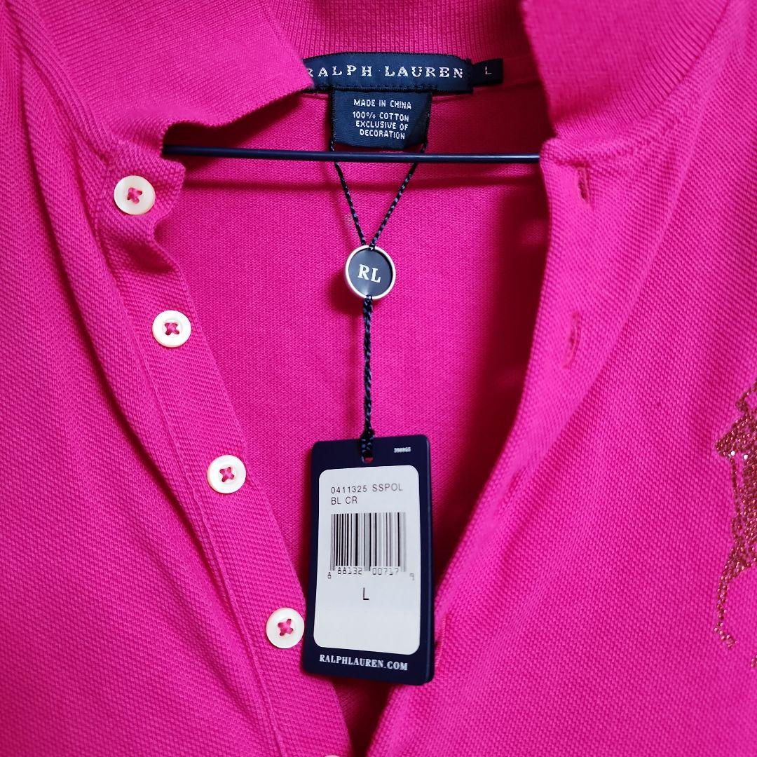 新品　Ralph Lauren ピンク ポロシャツ L