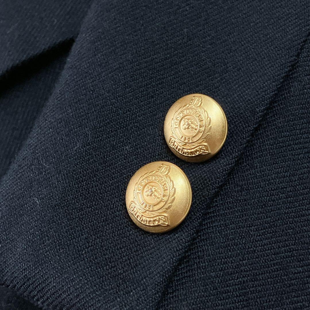 バーバリーロンドン　ダブルジャケット　紺ブレ　金ボタン　ネイビー　150A