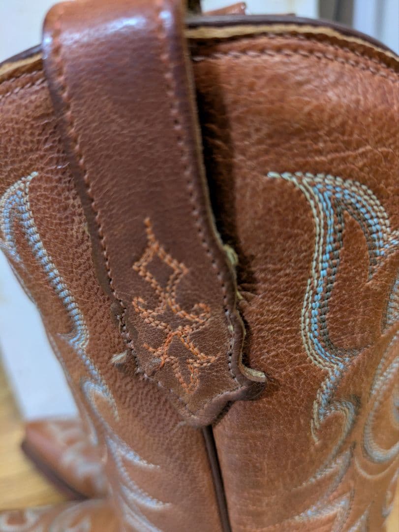 TonyLamaトニーラマ ブラウン刺繍入りウエスタンブーツ 7ハーフ