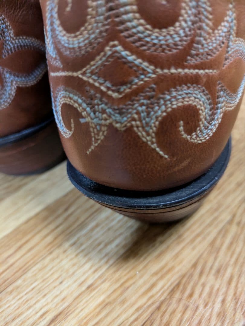 TonyLamaトニーラマ ブラウン刺繍入りウエスタンブーツ 7ハーフ