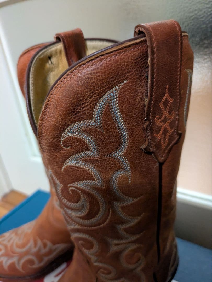 TonyLamaトニーラマ ブラウン刺繍入りウエスタンブーツ 7ハーフ