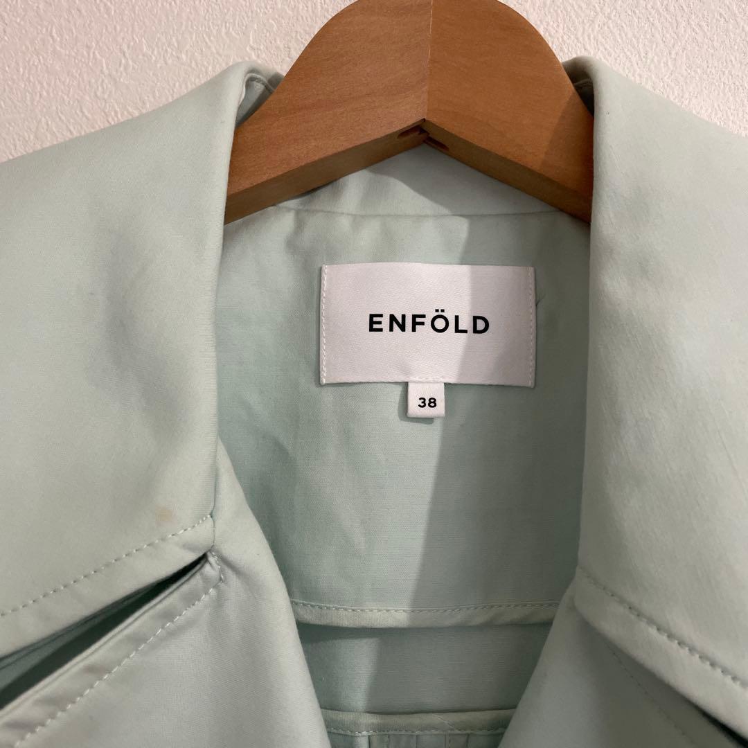 ENFOLD ミントグリーン ダブルブレストジャケット