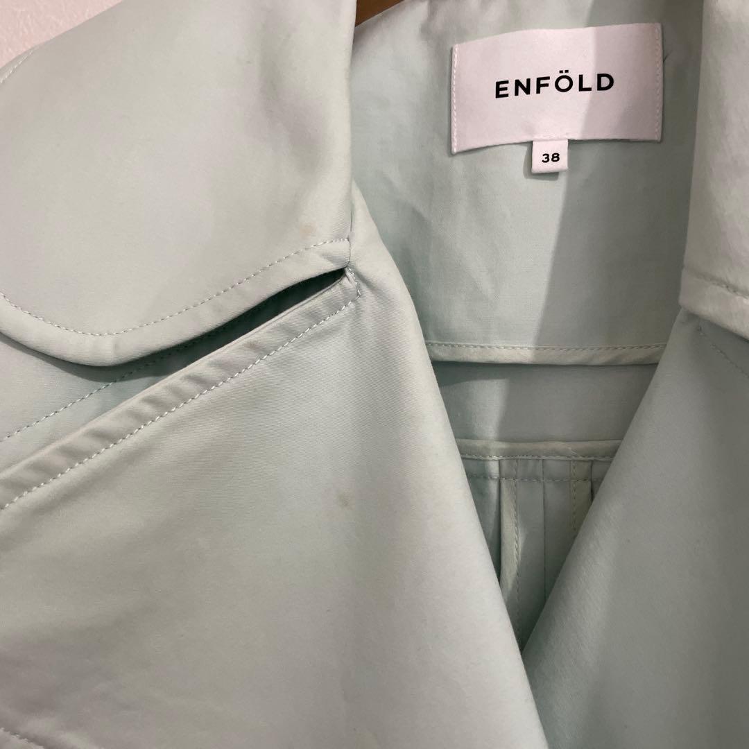 ENFOLD ミントグリーン ダブルブレストジャケット
