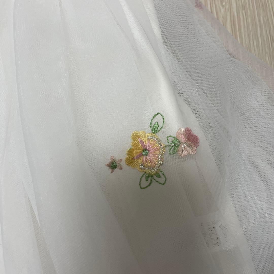 お値下げ　dave&bella お花刺繍チュールワンピース