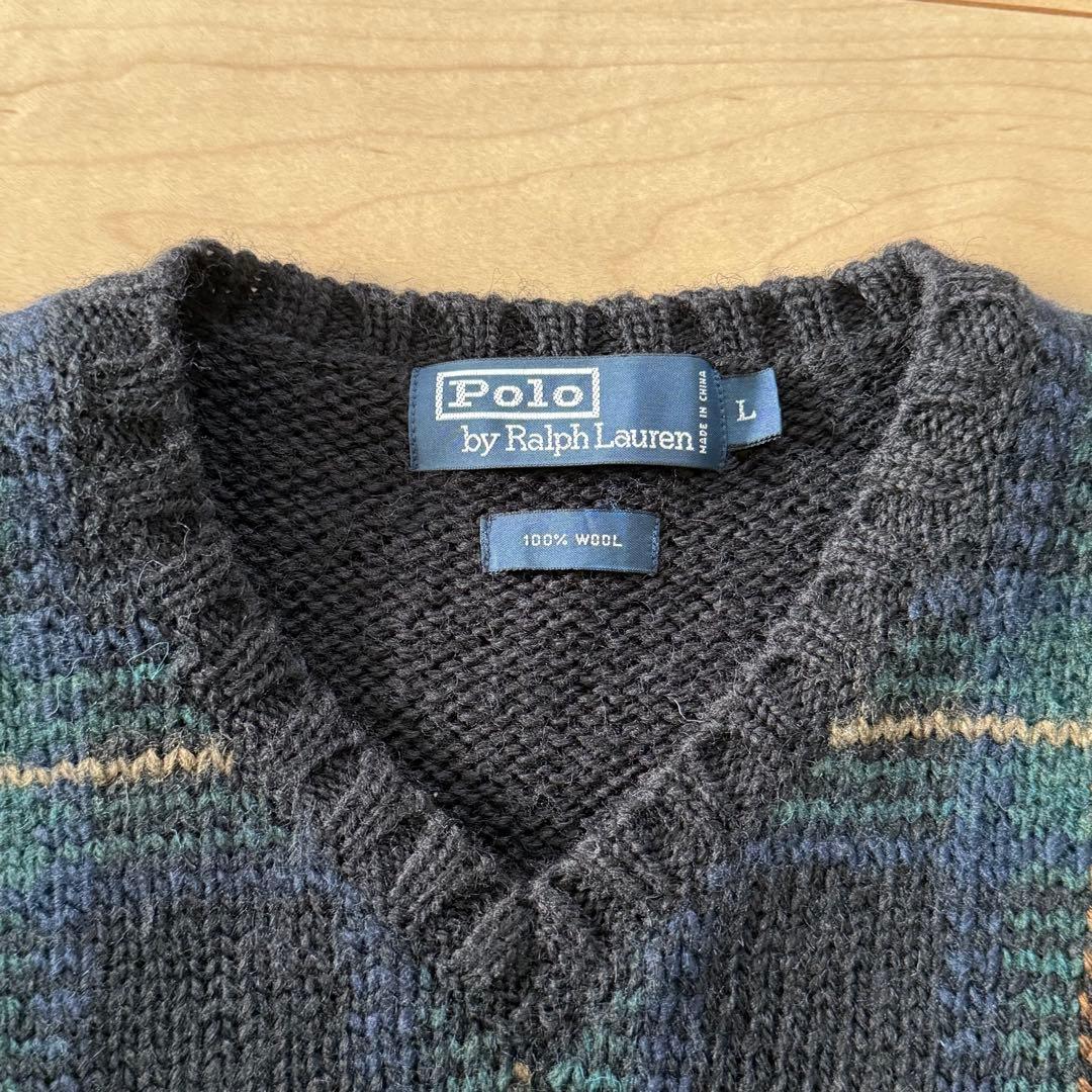 Polo Ralph Lauren 90s タータンチェック ニット ベスト