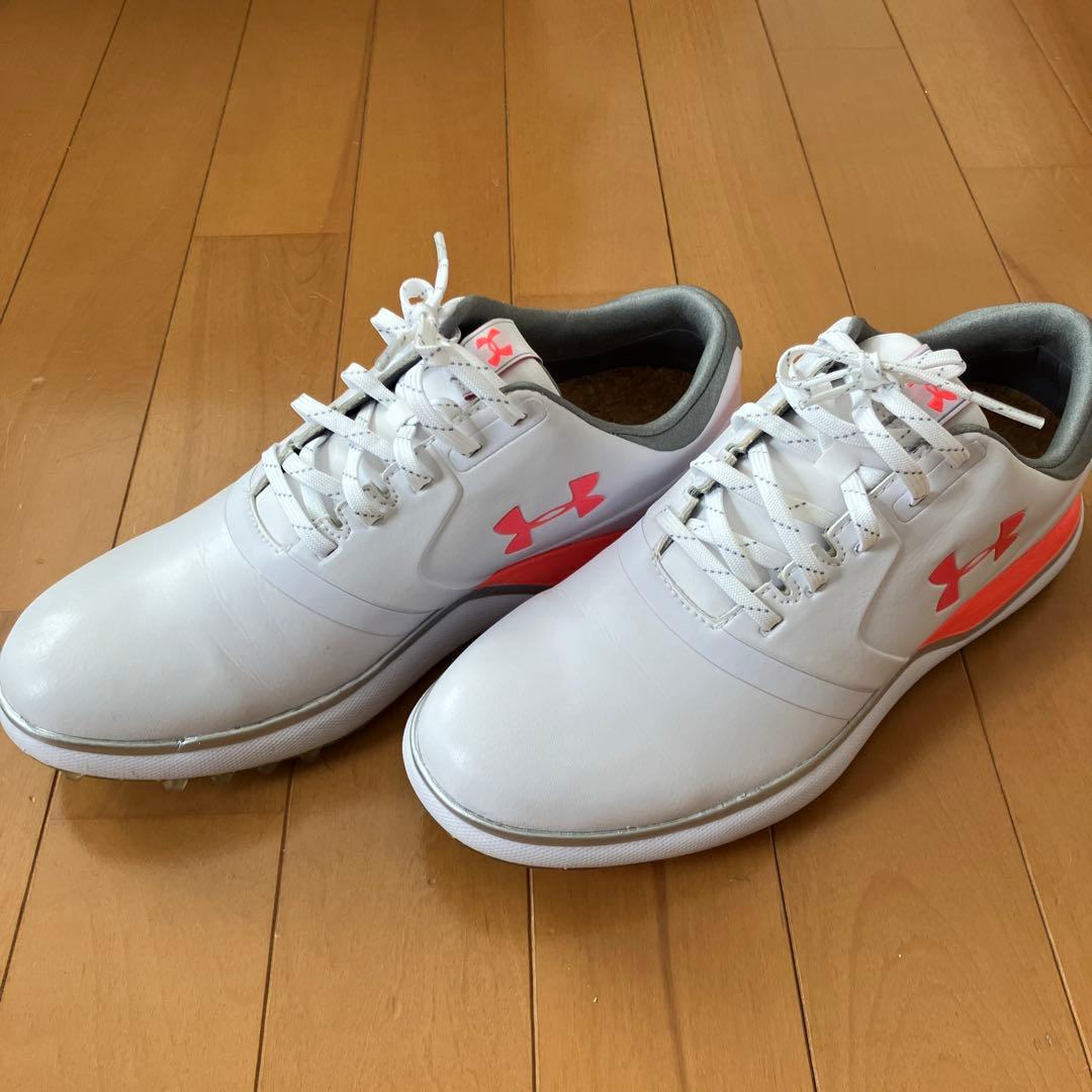 Under Armour ゴルフシューズ ホワイト/オレンジ