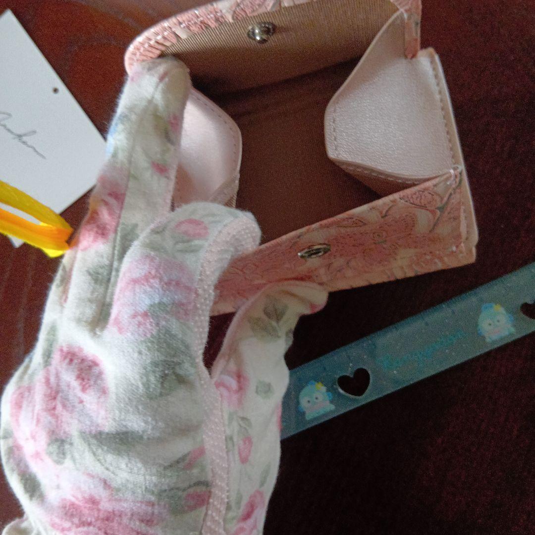 アルカン　ARUKAN 花柄 ピンク 三つ折り財布　日本製