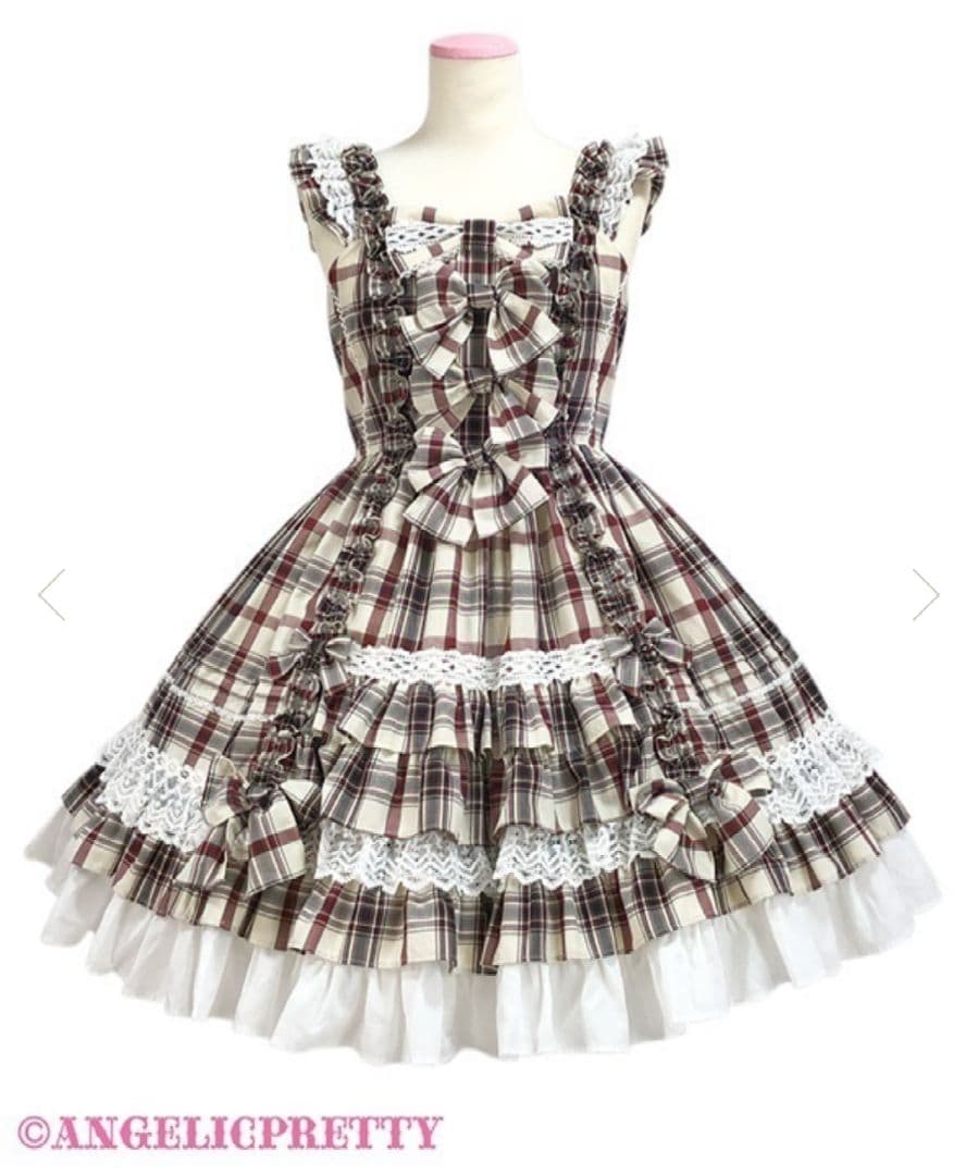 Angelic Pretty sweetフリル ジャンパースカート カチューシャ