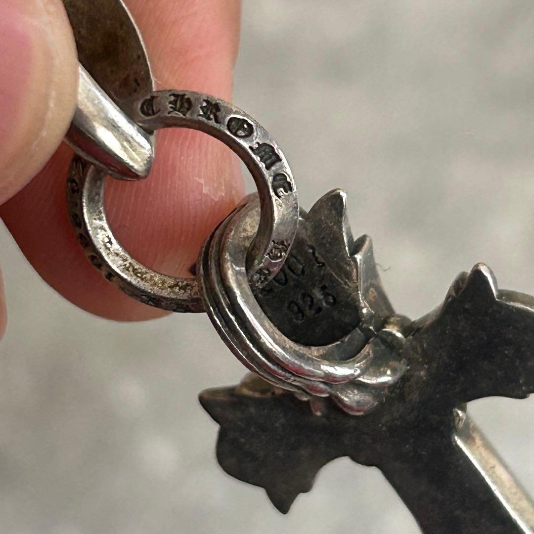 CHROME シルバー925 クロス型ペンダント トップ約5cm