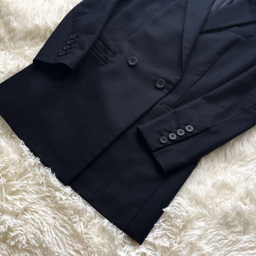 美品 ADORE アドーア テーラードコートジャケット 38 ネイビー 紺色 M