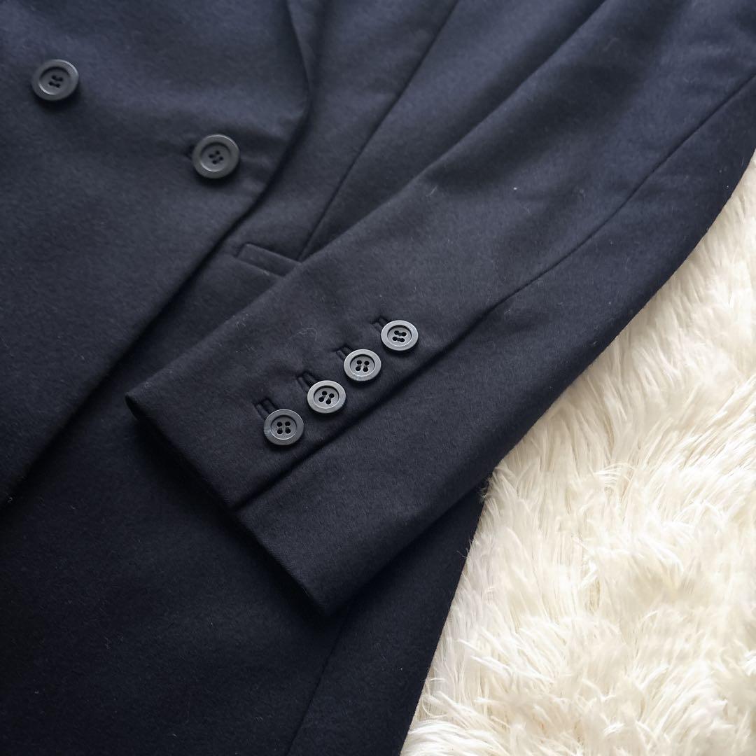 美品 ADORE アドーア テーラードコートジャケット 38 ネイビー 紺色 M