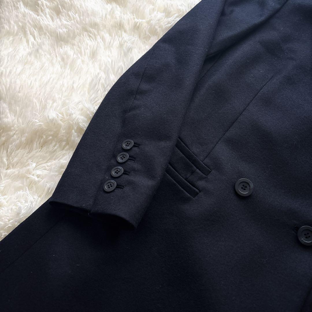 美品 ADORE アドーア テーラードコートジャケット 38 ネイビー 紺色 M